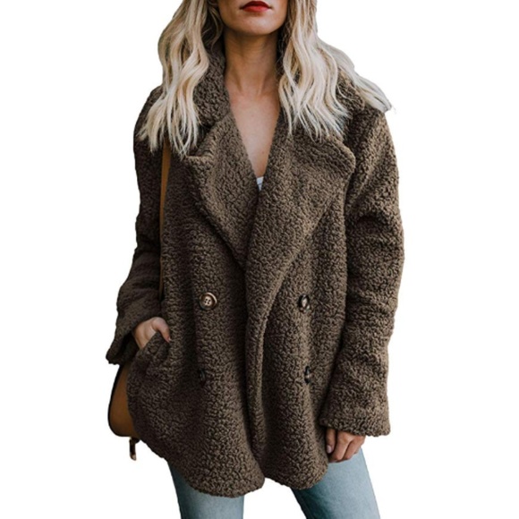 Jackets & Coats Womens Fleece Open Front Cardigan Coat Poshmark